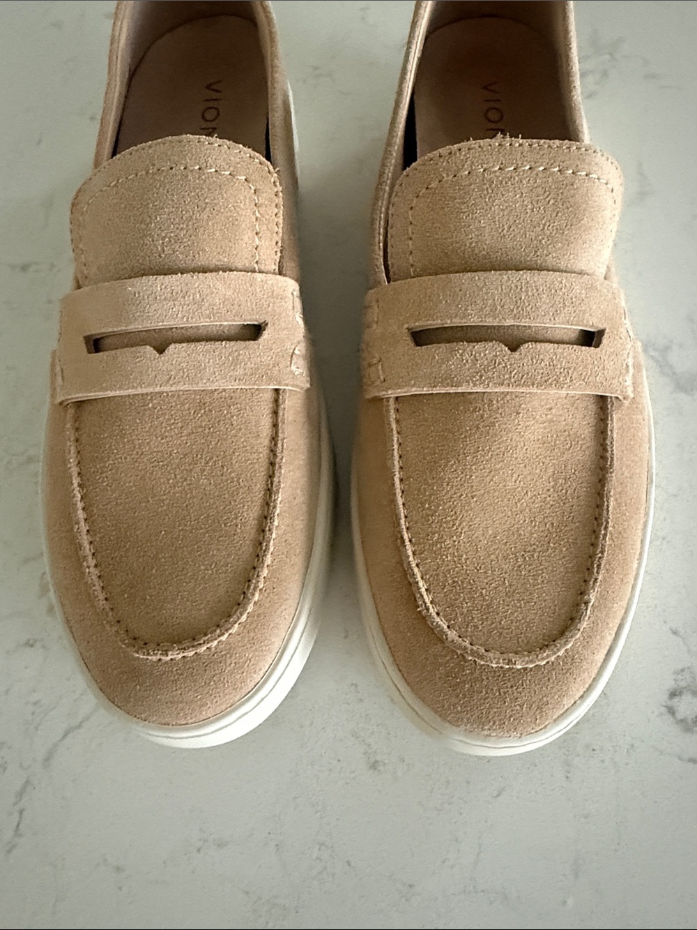 Vionic Uptown Sand Suede Penny Loafer - Size 10 - Picture 6 of 12